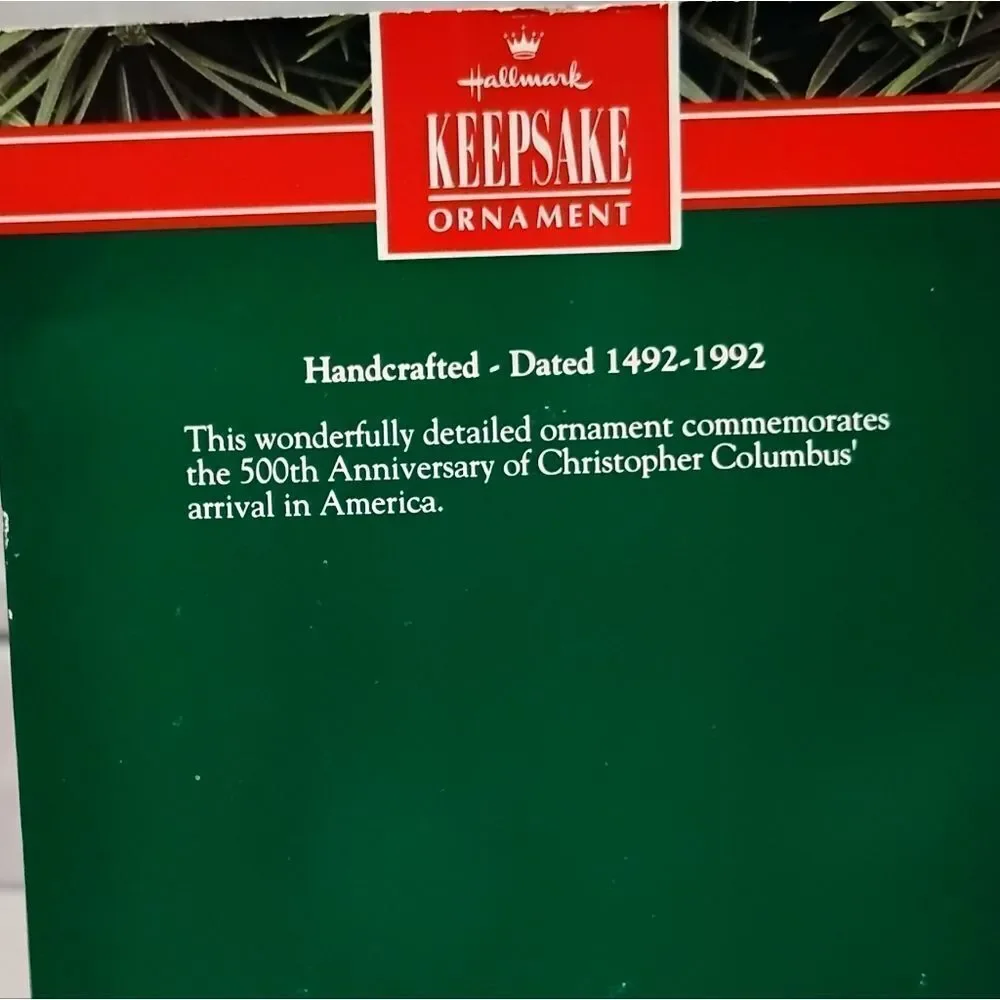 1992 Santa Maria Hallmark Ornament